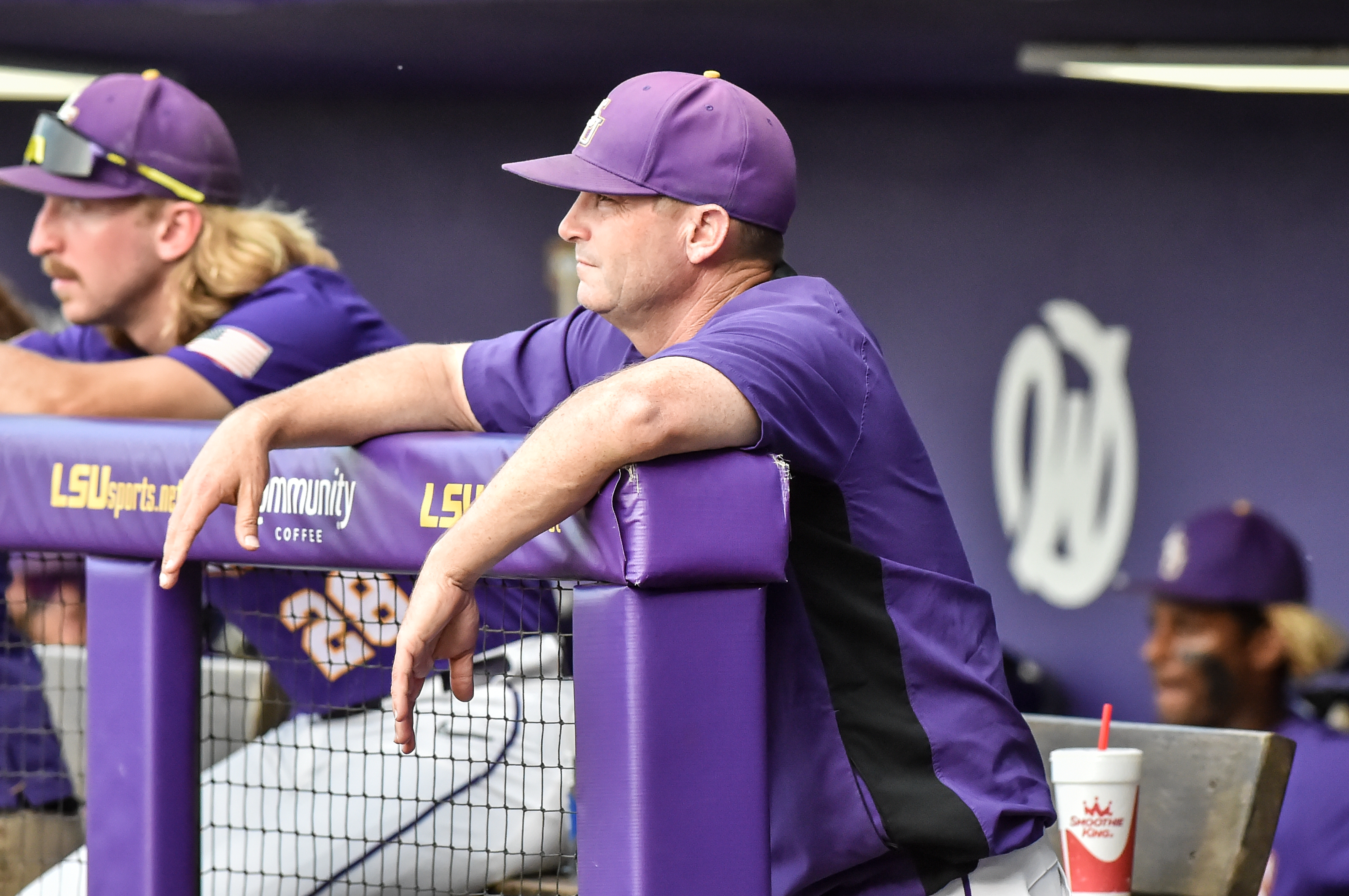 LSU Tigers baseball college world series game delayed to weather