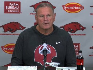 Arkansas Head Football Coach Sam Pittman talks LSU game