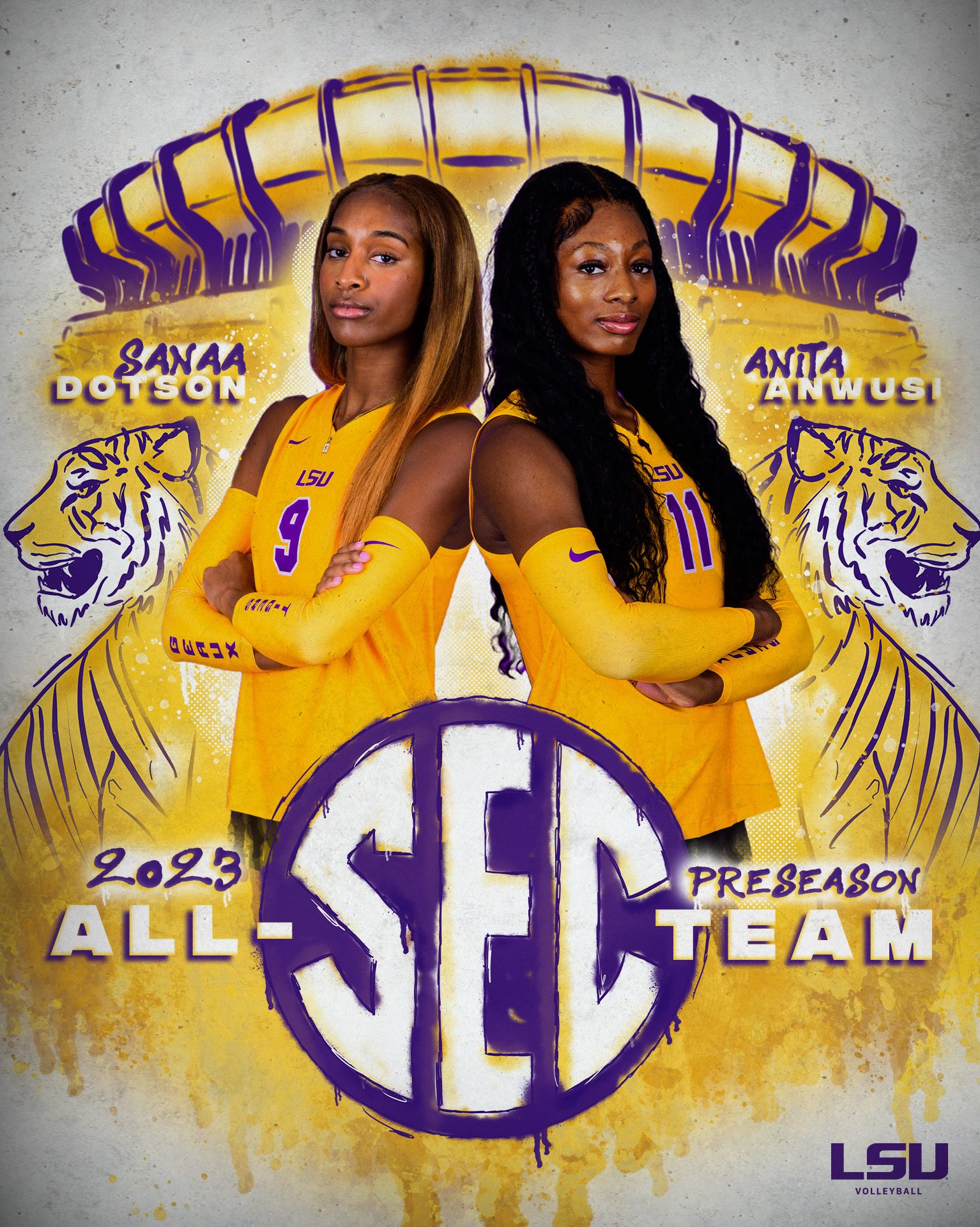 LSU represented on All-SEC preseason volleyball team by Anita Anwusi ...