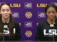 Aleah Finnegan, Kaliya Lincoln and Jay Clark meet with the media ahead of the Tigers meet against No. 17 Arkansas in Fayetteville on Friday, January 24th.