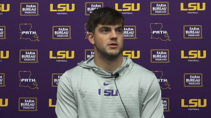 LSU QB Garrett Nussmeier Talks To Media - Texas AM Game Week