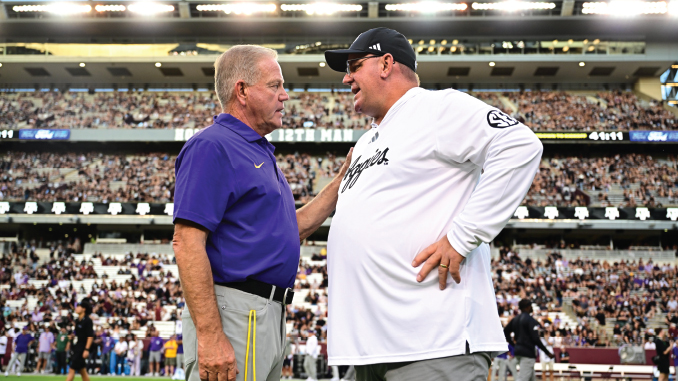 Brian Kelly, LSU and Mike Elko, Texas A&M.