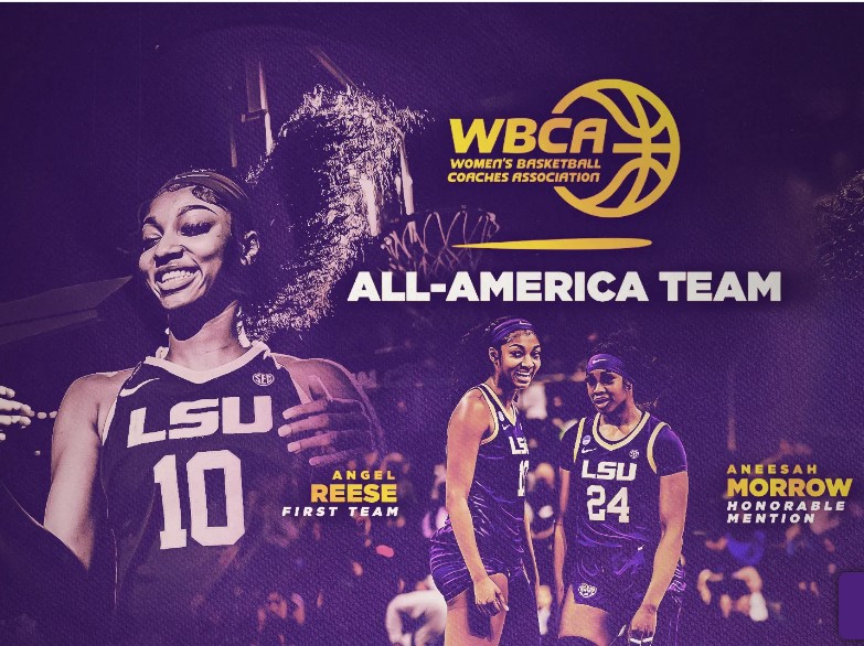 Angel Reese and Aneesah Morrow honored by WBCA AllAmerica Team Tiger Rag