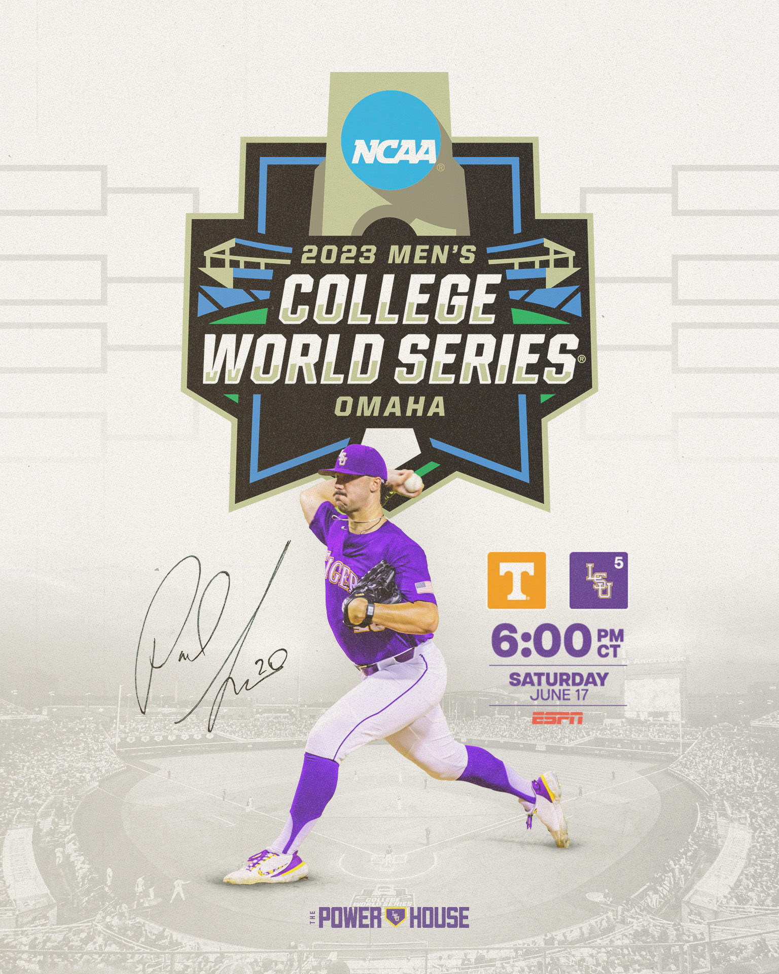 Live Updates LSU defeats Tennessee, 63, in College World Series 2023